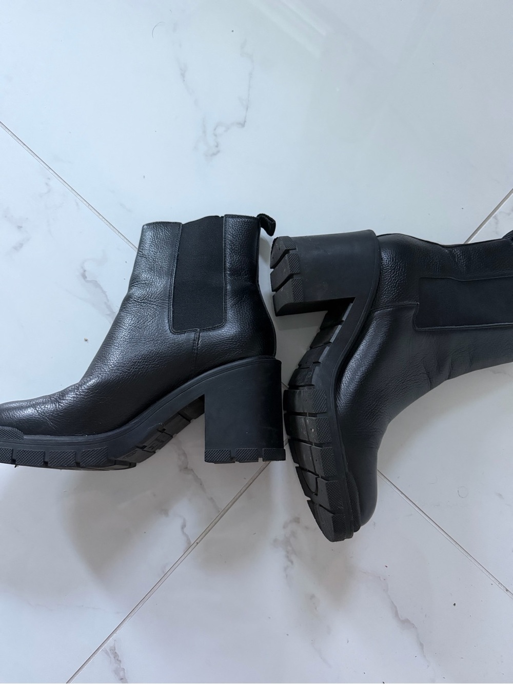 Marc Fisher Black Chunky Chelsea Bootie - Women